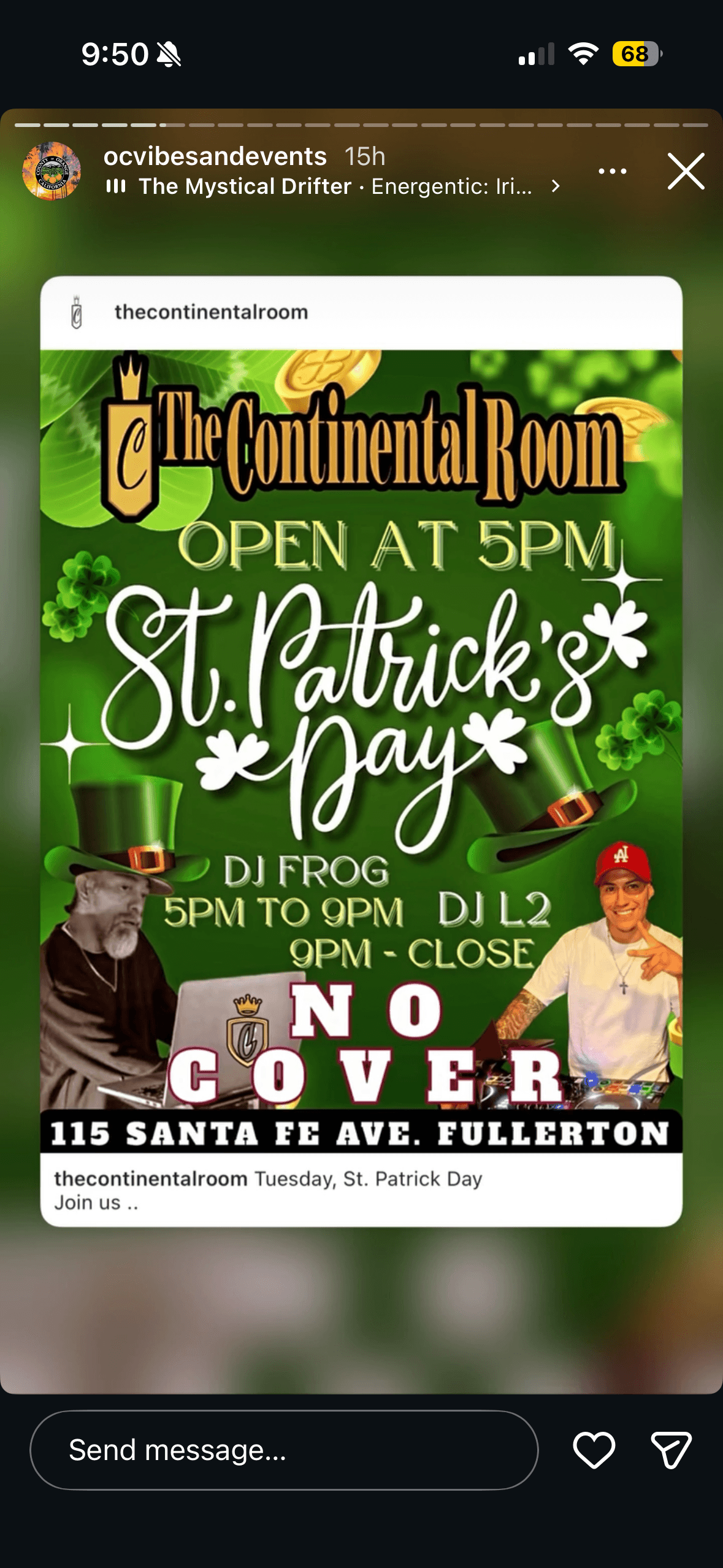 St. Patrick's Day at The Continental Room