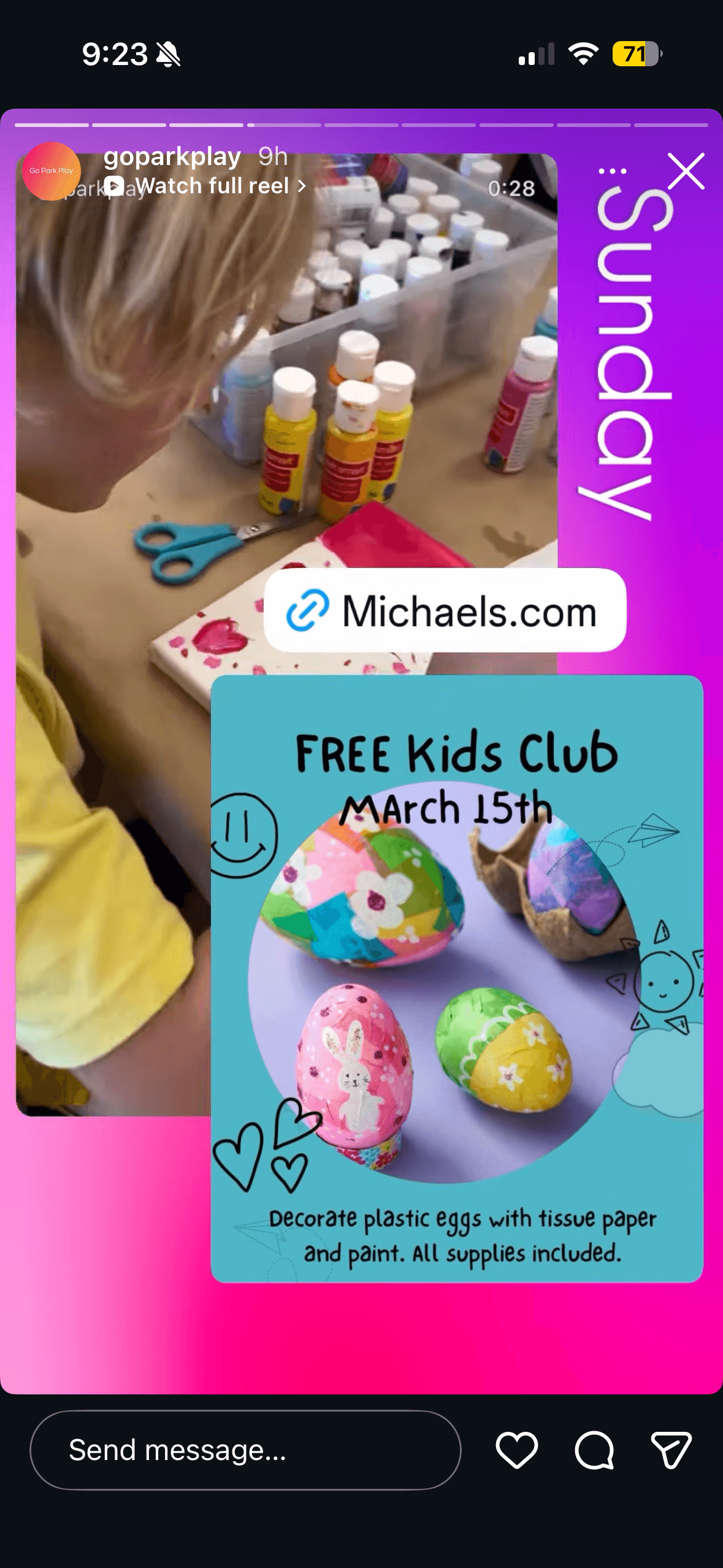 Michaels Free Kids Club: Tissue Painted Easter Eggs