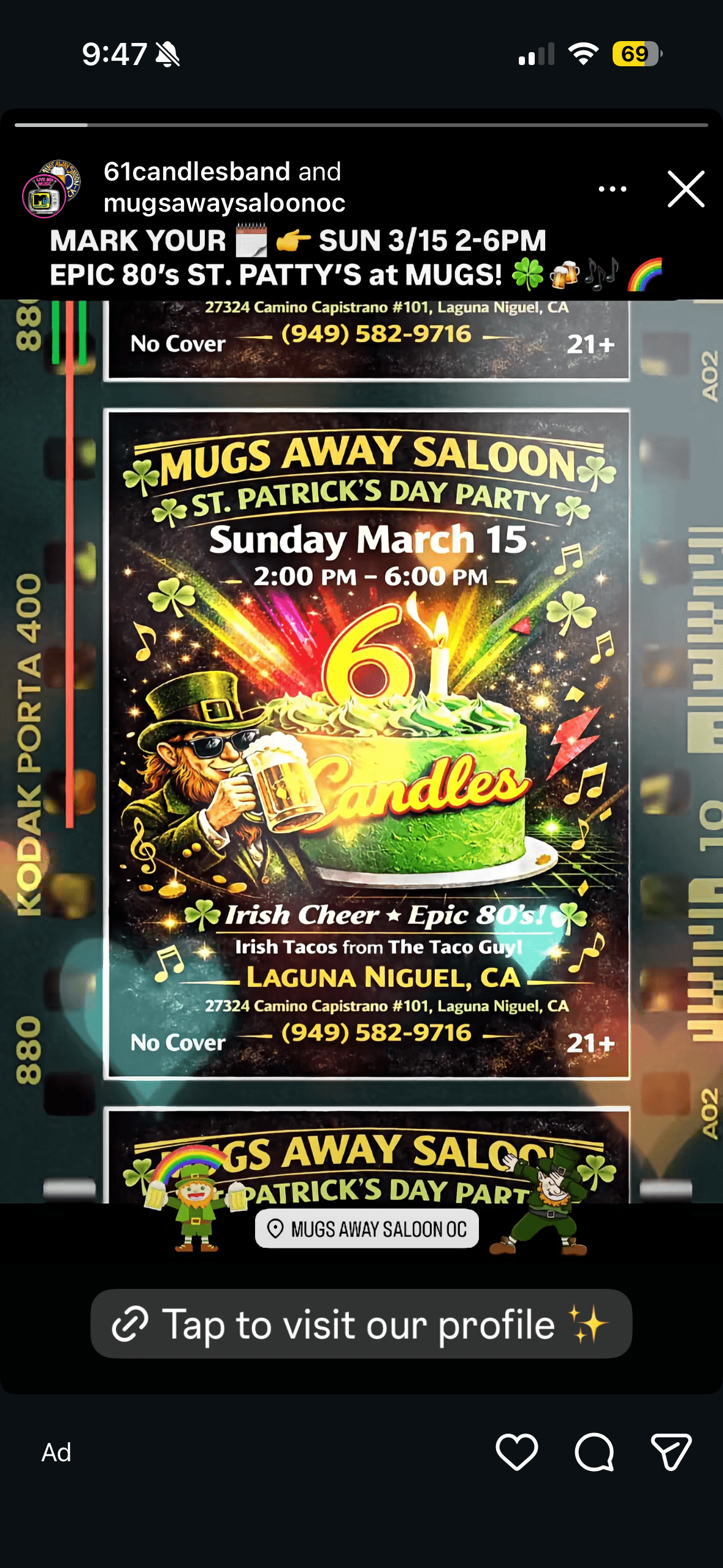 St. Patrick's Day Party with 61 Candles (Epic 80s)