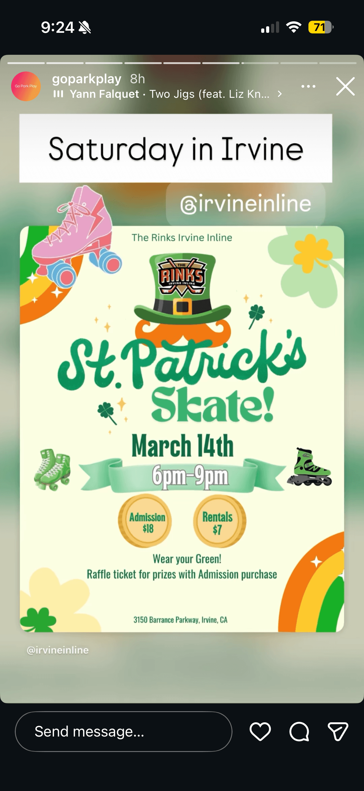 St. Patrick's Skate at The Rinks Irvine Inline